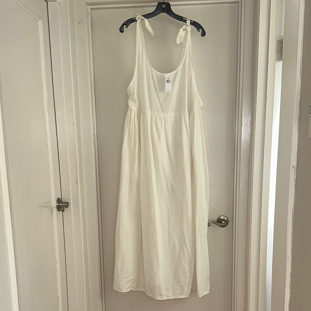 NWT American Eagle White Tie Shoulder Long Dress XXL